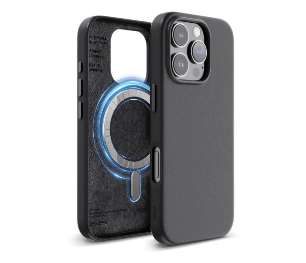 Elago Magnetic Leather do iPhone 16 Pro Black ES16MSLE63PRO-BK - 1278740 - zdjęcie